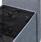 Bench Seat with Backrest Pillows Foldable Storage Ottoman