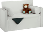 Bench Seat with Backrest Pillows Foldable Storage Ottoman