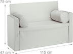 Bench Seat with Backrest Pillows Foldable Storage Ottoman