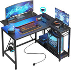 L-Shaped Gaming Desk with RGB LED Lights