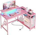 L-Shaped Gaming Desk with RGB LED Lights