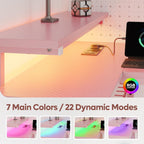 L-Shaped Gaming Desk with RGB LED Lights