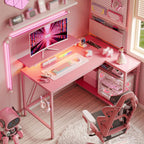 L-Shaped Gaming Desk with RGB LED Lights