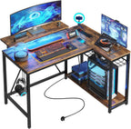 L-Shaped Gaming Desk with RGB LED Lights