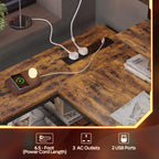 L-Shaped Gaming Desk with RGB LED Lights