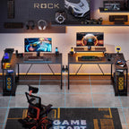 L-Shaped Gaming Desk with RGB LED Lights