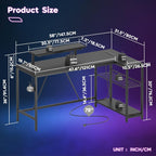 L-Shaped Gaming Desk with RGB LED Lights