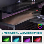 L-Shaped Gaming Desk with RGB LED Lights