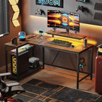 L-Shaped Gaming Desk with RGB LED Lights