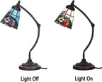 L30688 Tiffany Style Stained Glass Table Lamp Night