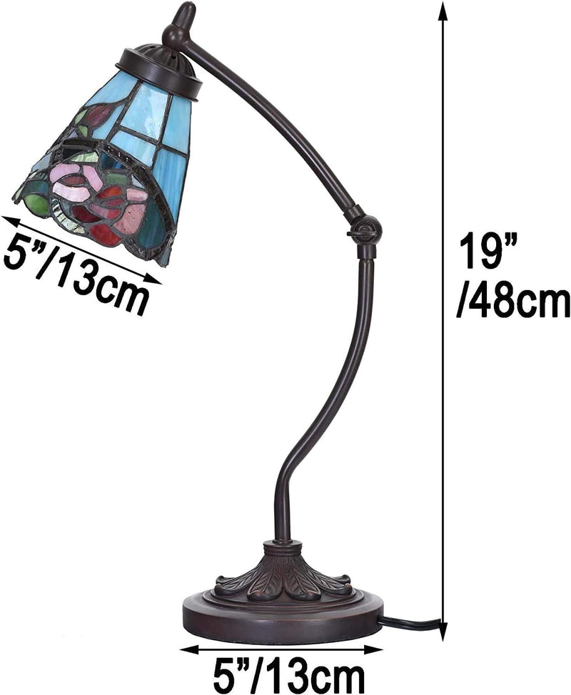 L30688 Tiffany Style Stained Glass Table Lamp Night