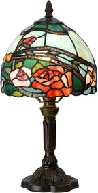 L30736 Rose Flower Tiffany Style Stained Glass Table