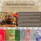 L30736 Rose Flower Tiffany Style Stained Glass Table
