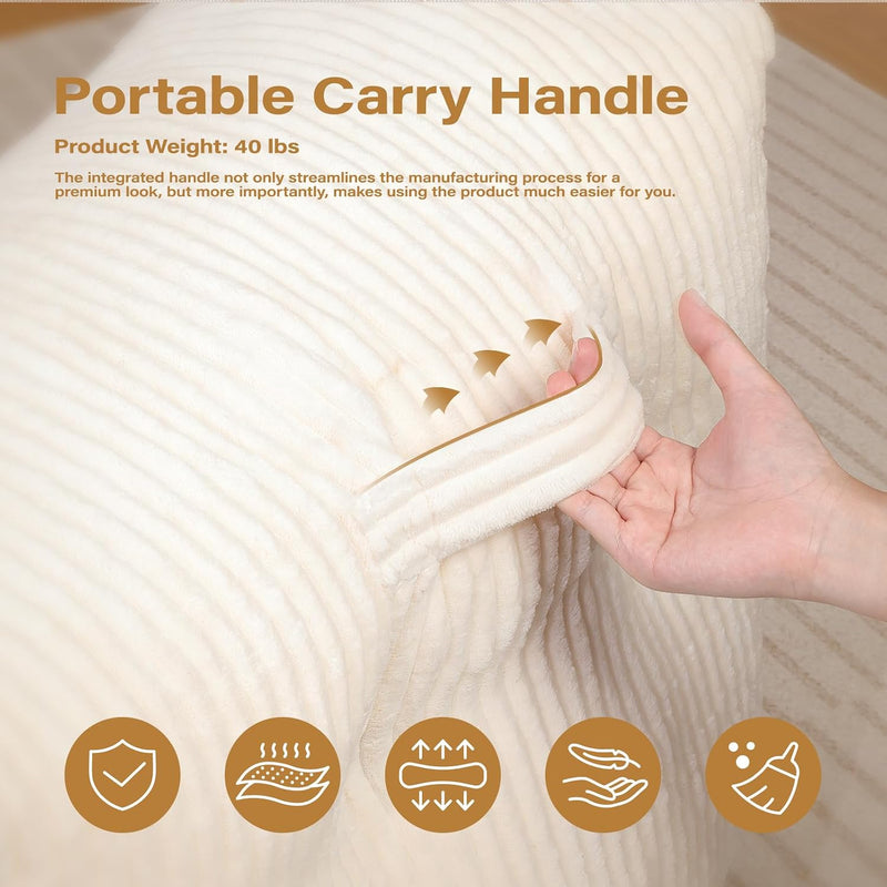 Big Bean Bag Chair for Adults 170"x80" Lounger