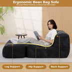 Big Bean Bag Chair for Adults 170"x80" Lounger