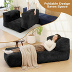 Big Bean Bag Chair for Adults 170"x80" Lounger