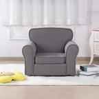 Big Kids Armchair Linen Fabric Toddler Sofa Chair
