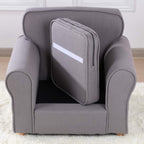 Big Kids Armchair Linen Fabric Toddler Sofa Chair