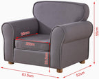 Big Kids Armchair Linen Fabric Toddler Sofa Chair