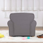 Big Kids Armchair Linen Fabric Toddler Sofa Chair