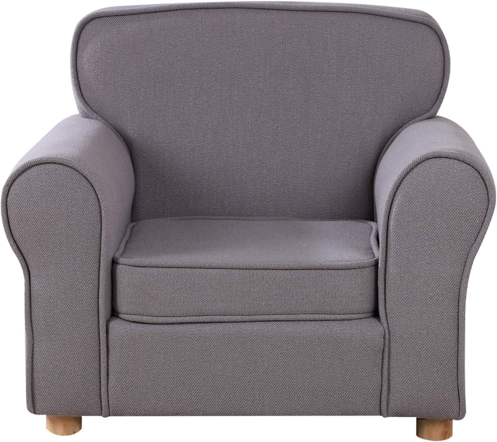 Big Kids Armchair Linen Fabric Toddler Sofa Chair