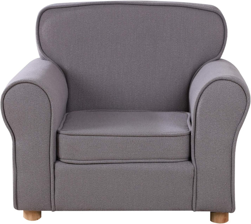 Big Kids Armchair Linen Fabric Toddler Sofa Chair