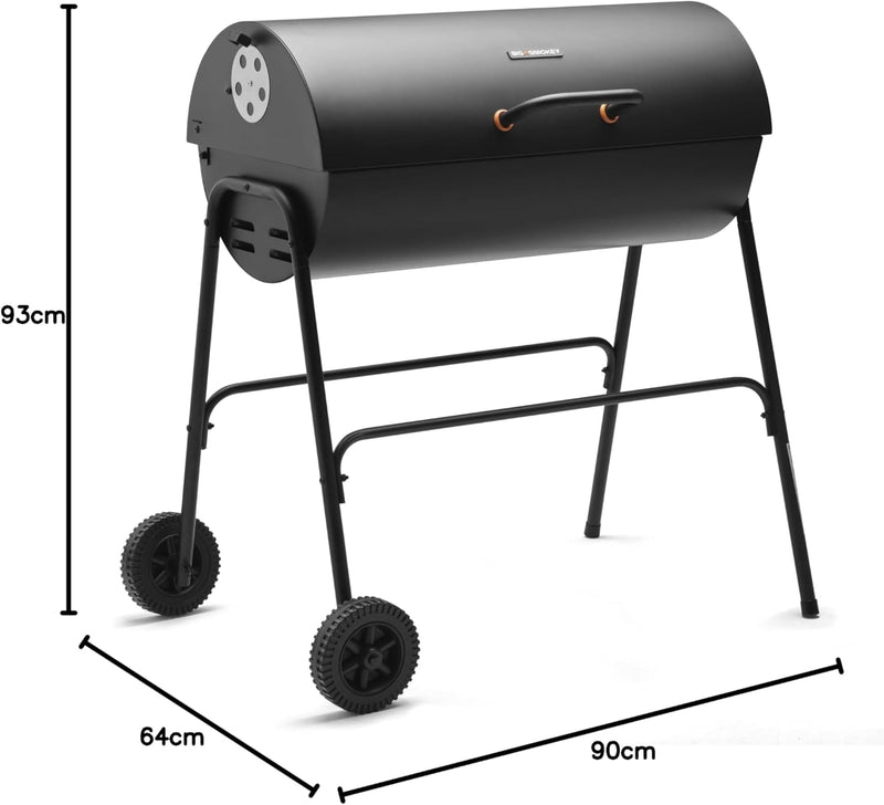 Big Smokey Barrel Bbq Portable Barbecue with Warming