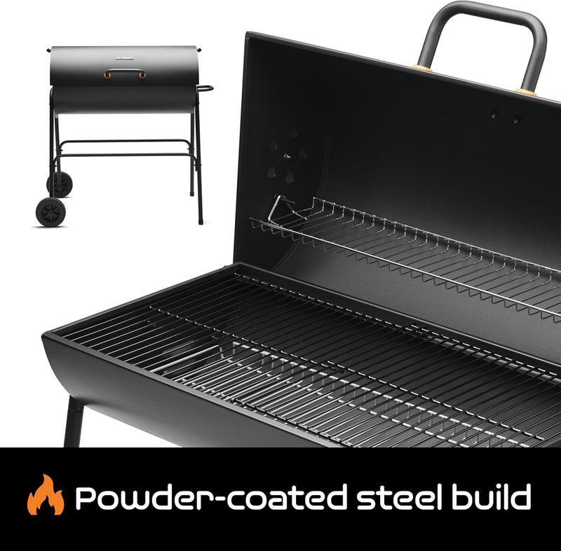 Big Smokey Barrel Bbq Portable Barbecue with Warming