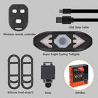 Bike Lights Back Rear Light with Horn USB