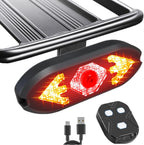 Bike Lights Back Rear Light with Horn USB