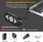 Bike Lights Back Rear Light with Horn USB