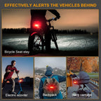 Bike Lights Back Rear Light with Horn USB