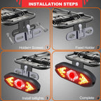 Bike Lights Back Rear Light with Horn USB