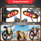 Bike Lights Back Rear Light with Horn USB