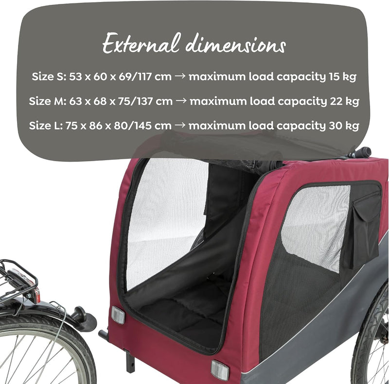 Bike Trailer for Dogs Foldable Size M