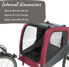 Bike Trailer for Dogs Foldable Size M