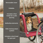 Bike Trailer for Dogs Foldable Size M