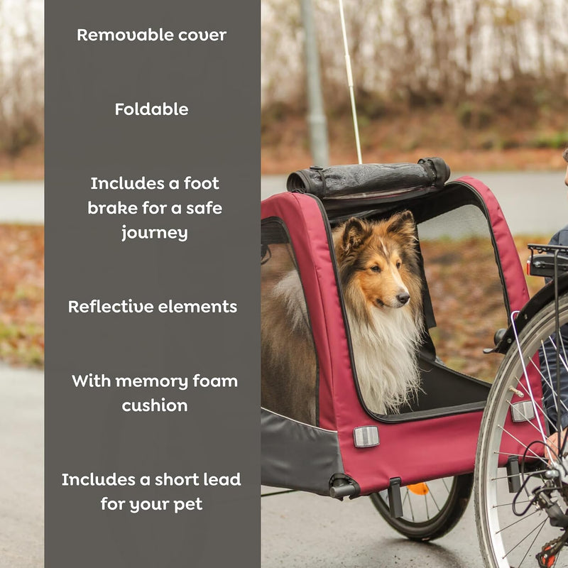 Bike Trailer for Dogs Foldable Size M