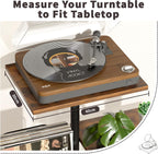 Botanical Record Player Stand with Vinyl Storage Wooden