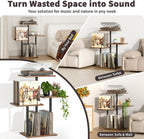 Botanical Record Player Stand with Vinyl Storage Wooden