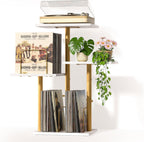 Botanical Record Player Stand with Vinyl Storage Wooden