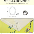 Bird Floral Shower Curtain 180CM X Mould Proof