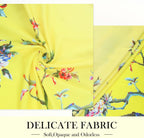 Bird Floral Shower Curtain 180CM X Mould Proof
