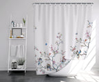 Bird Floral Shower Curtain 180CM X Mould Proof