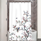 Bird Floral Shower Curtain 180CM X Mould Proof