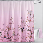 Bird Floral Shower Curtain 180CM X Mould Proof