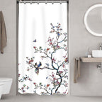 Bird Floral Shower Curtain 180CM X Mould Proof