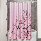 Bird Floral Shower Curtain 180CM X Mould Proof