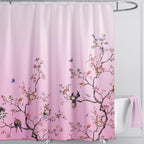 Bird Floral Shower Curtain 180CM X Mould Proof