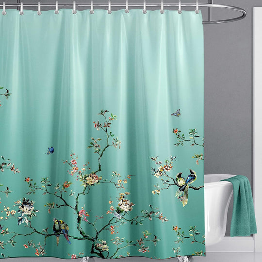 Bird Floral Shower Curtain 180CM X Mould Proof